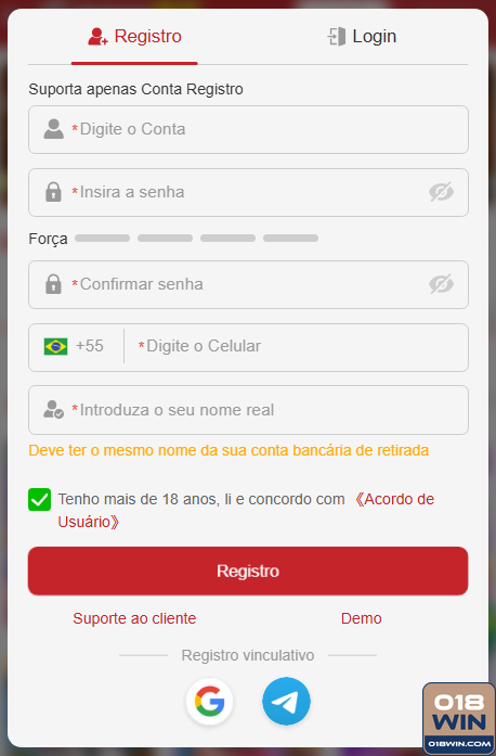 Experiência de Jogos 018win.com